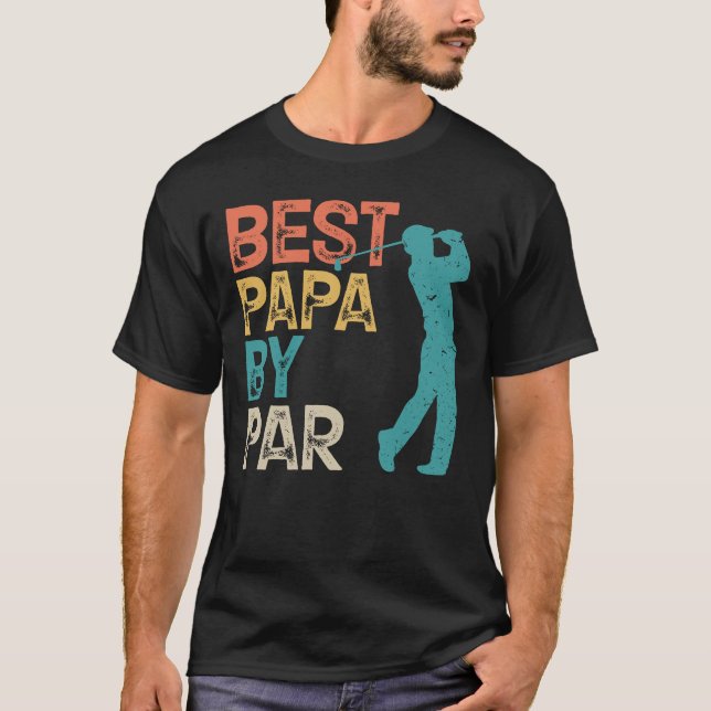 Retro Golfer - bästa Pappa efter paragraf T Shirt (Framsida)