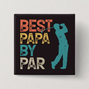Retro Golfer - Bästa Pappa per part Knapp