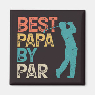 Retro Golfer - Bästa Pappa per part Magnet