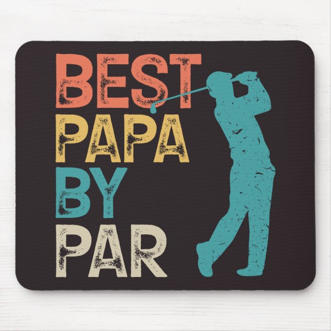 Retro Golfer - Bästa Pappa per part Musmatta (Framsidan)