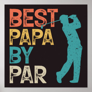 Retro Golfer - Bästa Pappa per part Poster