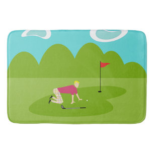 Retro Golfer Bath Mat Badrumsmatta