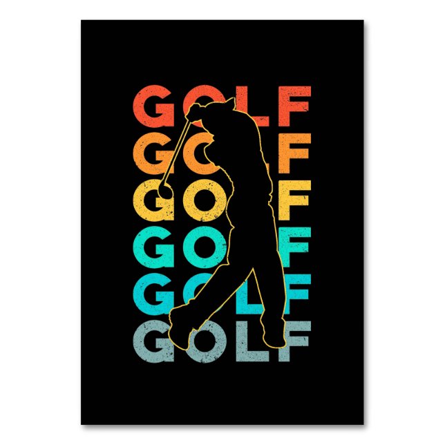 Retro Golfer Bordsnummer (Framsidan)