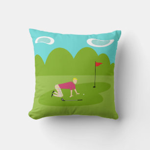 Retro Golfer Dekorativ kudde