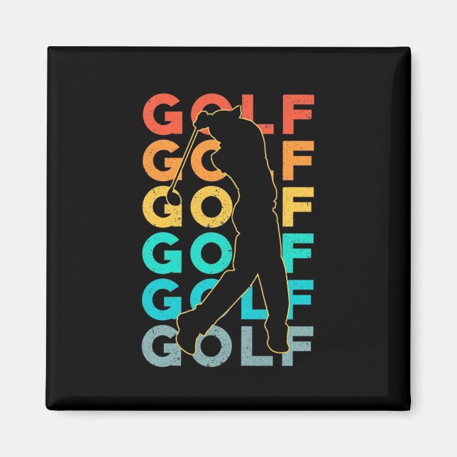 Retro Golfer Magnet (Framsidan)