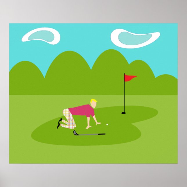 Retro Golfer Poster (Framsidan)