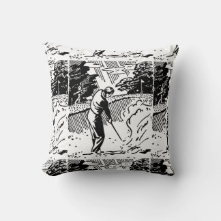 Retro Golfer Sand Trap Kudde