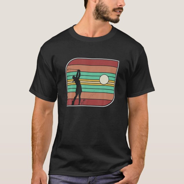 Retro Golfing Legend Player Pro Golfer Fläkt-träna T Shirt (Framsida)