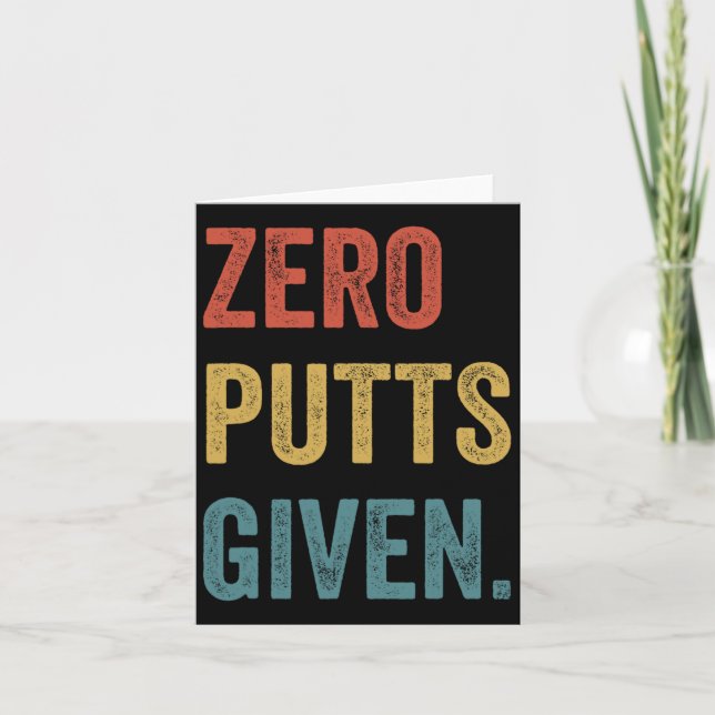 Retro Golfing Manar Golf Player Women Zero Putts G Kort (Framsida)