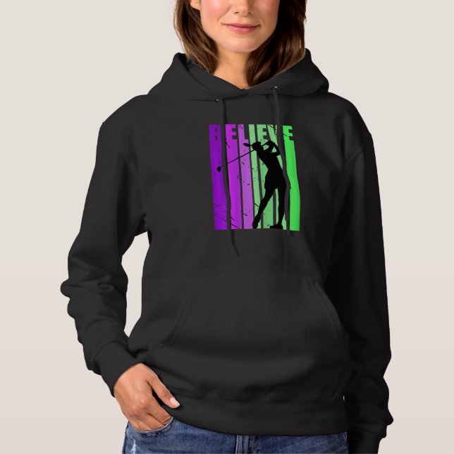 Retro Golfing Womens Kid Golfer Plays Kärlek Golf  T Shirt (Framsida)