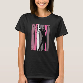 Retro Golfing Womens Kid Golfer Plays Kärlek Golf T Shirt