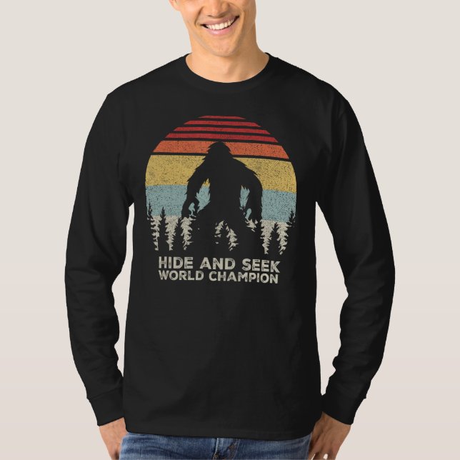 Retro Göm & Seek Champion Shirt Funny Sasquatch B T (Framsida)