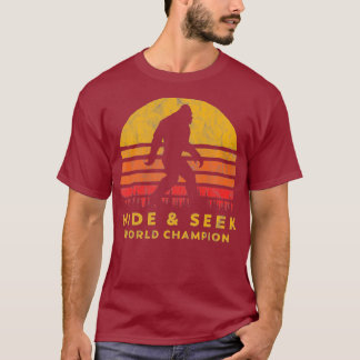 Retro Göm Seek World Champ Bigfoot Sol T Shirt