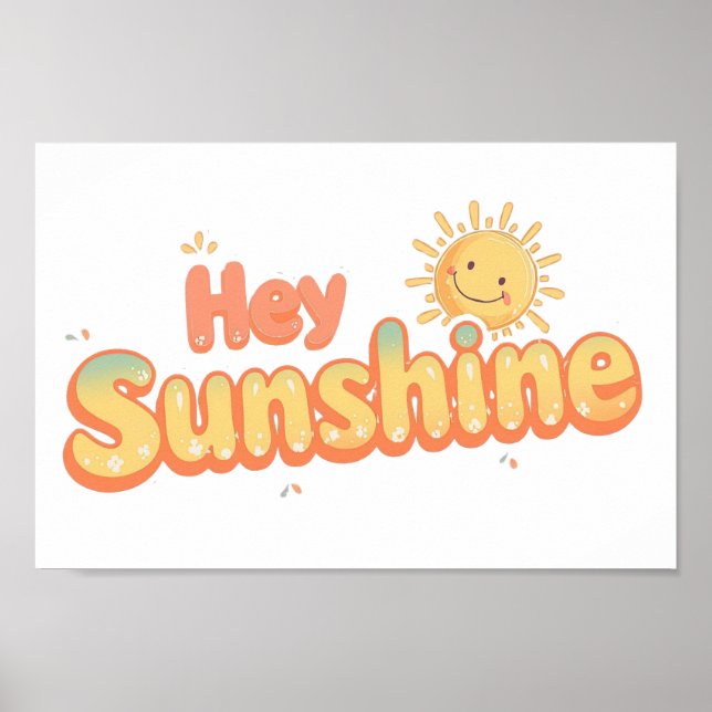 Retro Good Vibes and Sunshine Saying Poster (Framsidan)