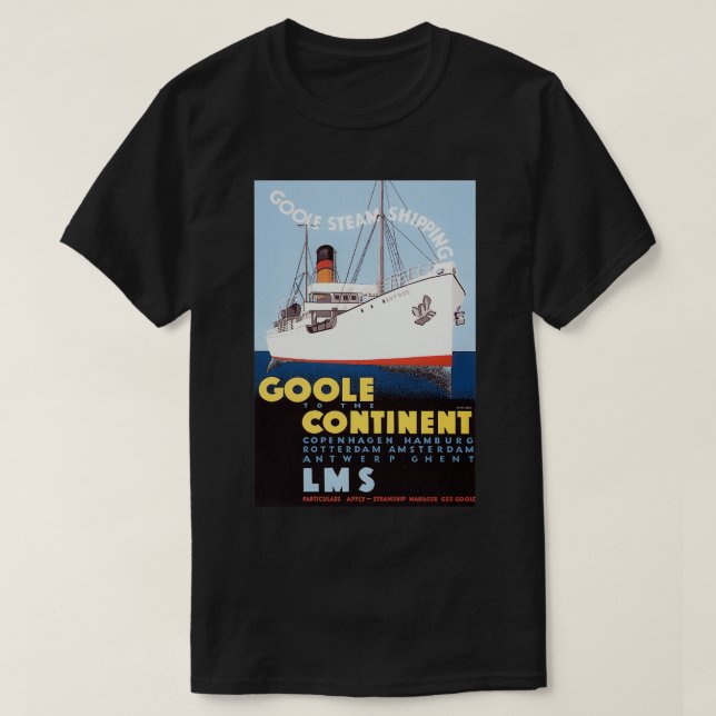 retro Goole till kontinenten T Shirt (Design framsida)