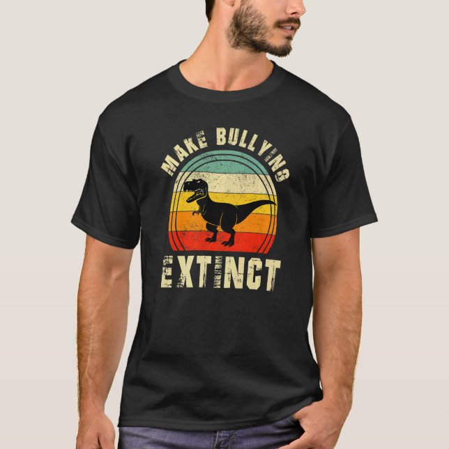 Retro gör så att mobbning Utdödar att doseringsrex T Shirt (Framsida)