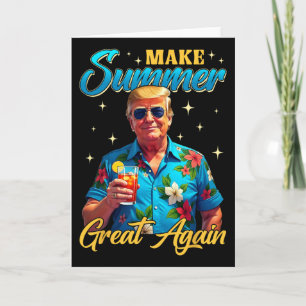 Retro Gör Sommaren Stor Igen Donald Trump Sommar Kort