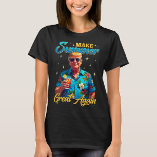Retro Gör Sommaren Stor Igen Donald Trump Sommar T Shirt