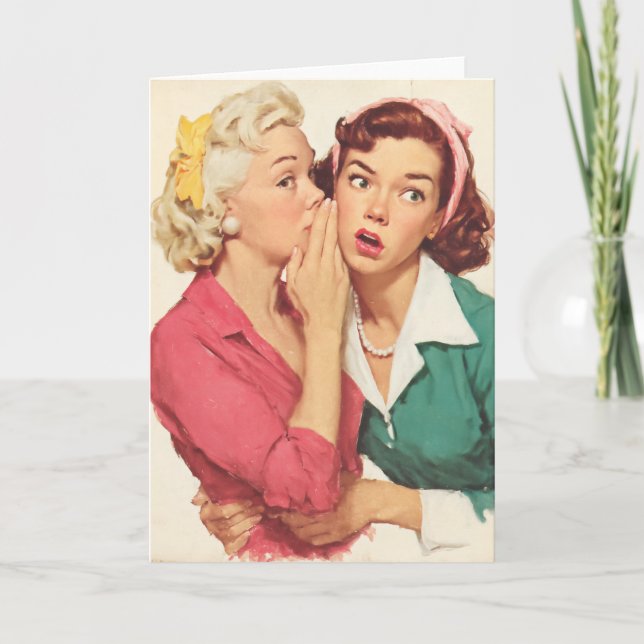Retro Gossip and Glamour Secrets Kort (Framsida)