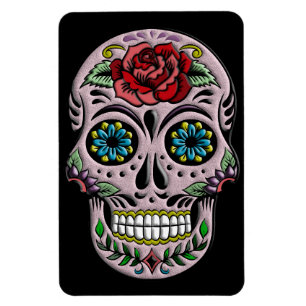 Retro Goth sockerskalle Magnet