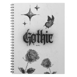 Retro Gothic Notebook - Mörk Aesthetic Journal Anteckningsbok