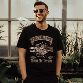 Retro Gothic Skeleton Zombie Handskaktypografi T Shirt