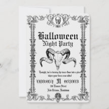 Retro gotisk skalle dans Halloween-fest