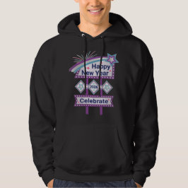 Retro Gott nytt år-tecken - Firande Marquee Hoodie
