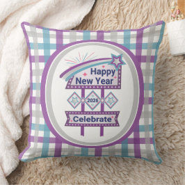 Retro Gott nytt år-tecken - Firande Marquee Kudde