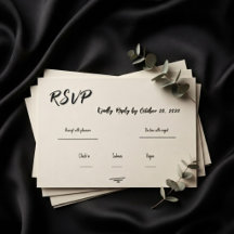 Retro Grå Handskriven Klotter Bröllops RSVP