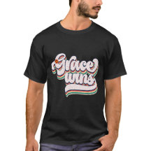 Retro Grace Wins Typografi T-shirt