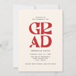 Retro Grad Studentfest Inbjudan