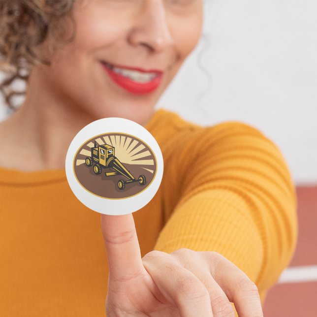 Retro Grader Runt Klistermärke (Skapare uppladdad)