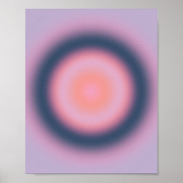 Retro Gradient Lavender Lila Lilac Abstrakt Aura Poster