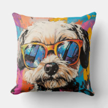 Retro Graffiti Groovy Shih Tzu Hund in Shades