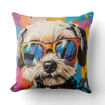 Retro Graffiti Groovy Shih Tzu Hund in Shades