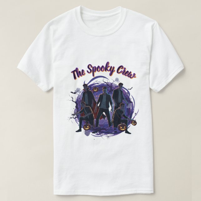 Retro Grafik Skräck Grupp The Spooky Crew T-Shirt (Design framsida)
