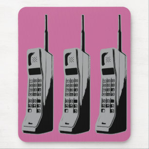 Retro grafisk mobiltelefon musmatta