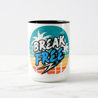 Retro Grafisk Mugg - Bryt Fri