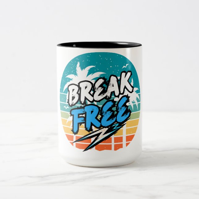 Retro Grafisk Mugg - Bryt Fri (Center)