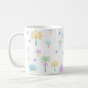 Retro grafiska palmer kaffemugg