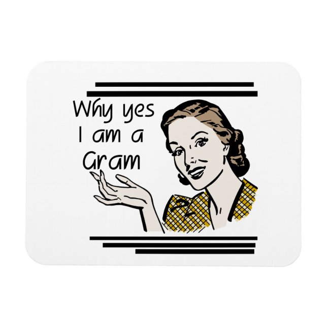 Retro Gram Gifts Magnet (Horisontell)