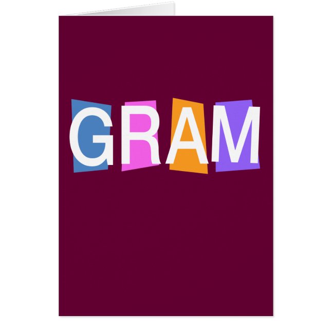 Retro gram hälsningskort (Framsidan)