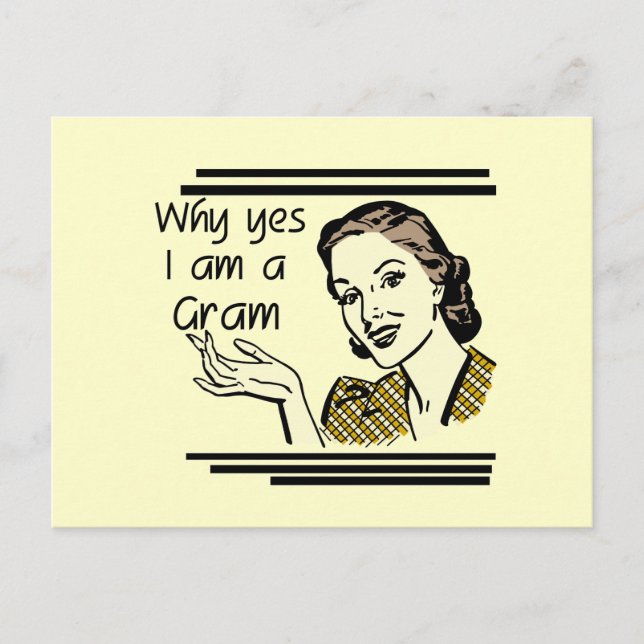 Retro Gram Tshirts och presenter Vykort (Framsida)