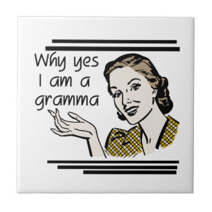 Retro Gramma Gifts Kakelplatta