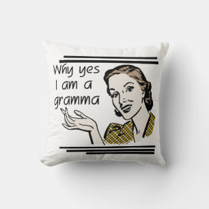 Retro Gramma Gifts Kudde