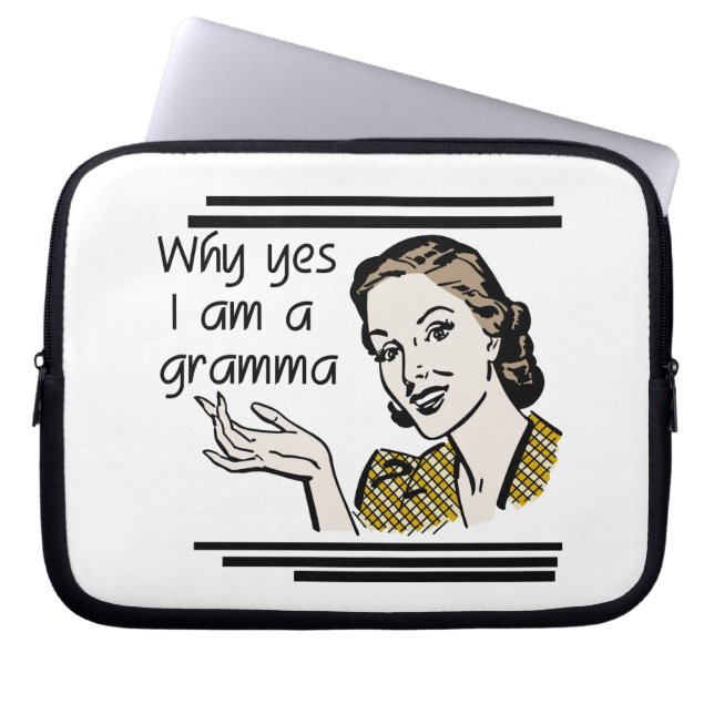 Retro Gramma Gifts Laptop Sleeve (Framsidan)