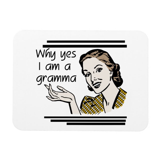 Retro Gramma Gifts Magnet (Horisontell)
