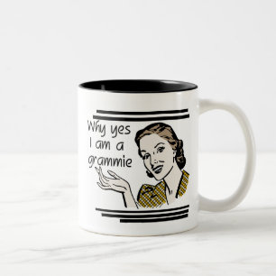 Retro Grammie T-tröja och gåvor Två-Tonad Mugg
