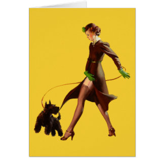 Retro GRANATDÅLIGAFLICKOR Klämma fastUps Hälsningskort